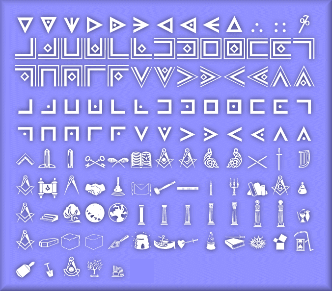 FAM-Code, the Masonic Cipher and Symbols Font (TT )